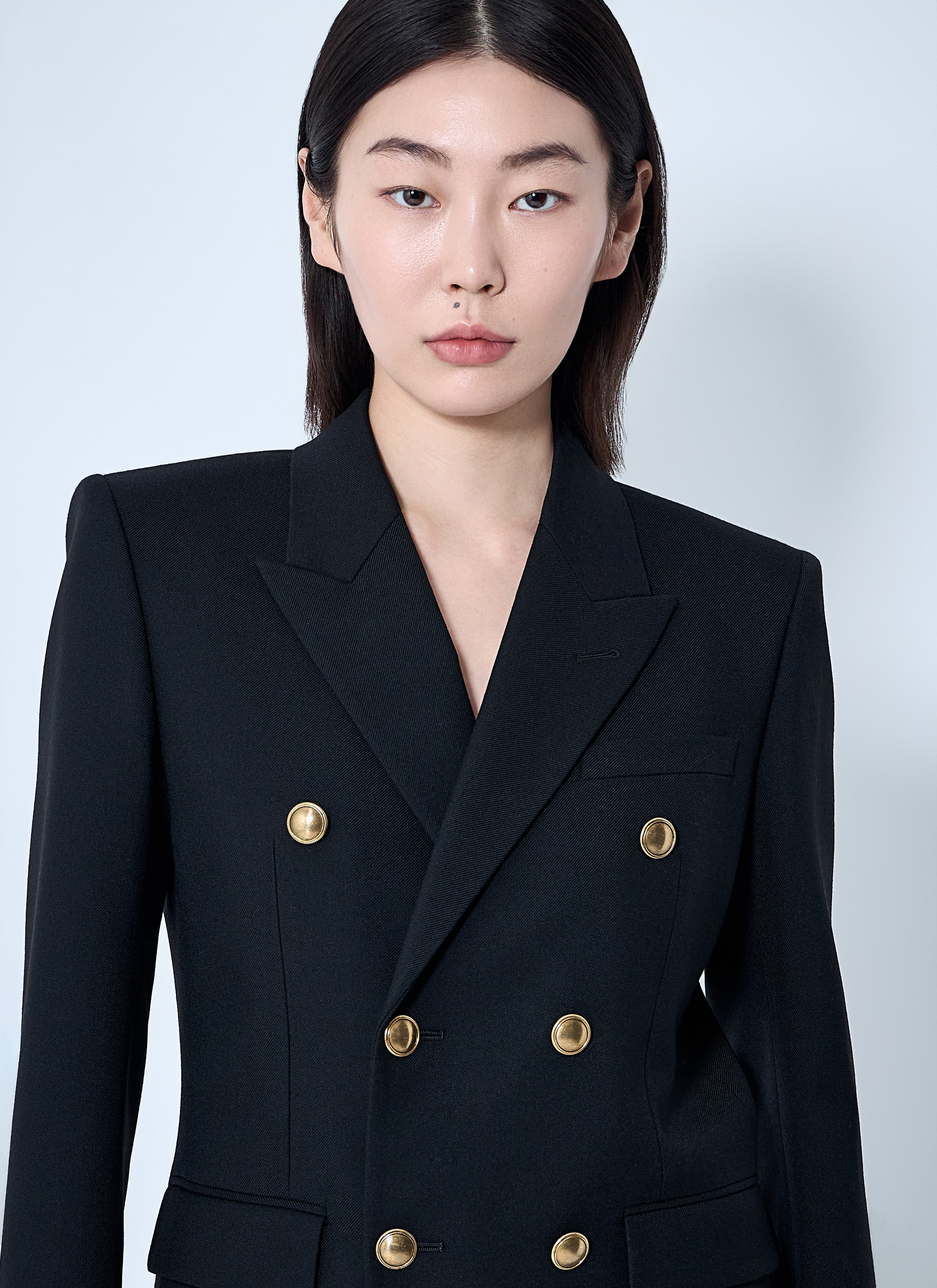 Saint Laurent Women Wool Gabardine Blazer - 5
