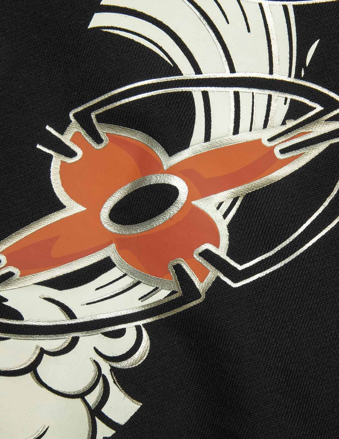 Logo and Ninja Daruma Daicock Print Relax Fit Sweatshirt - 7