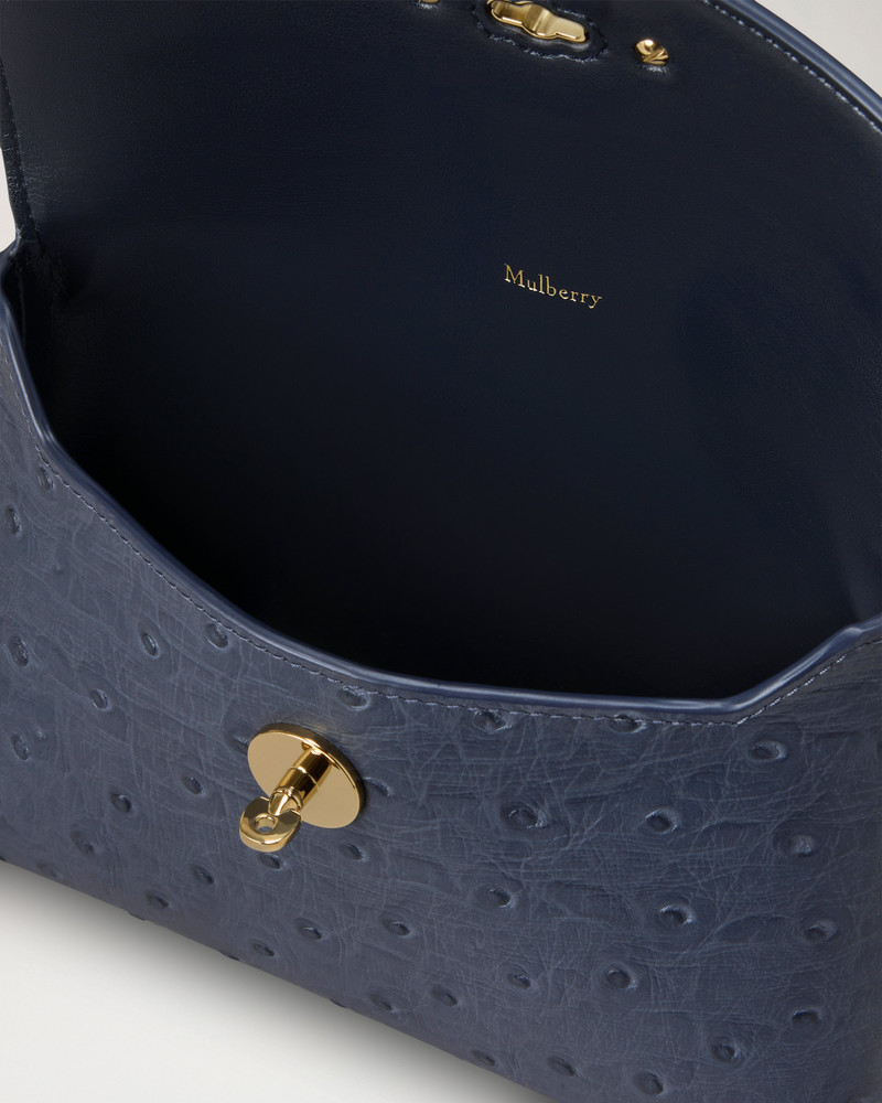 Darley Cosmetic Pouch Stormy Blue Ostrich 4