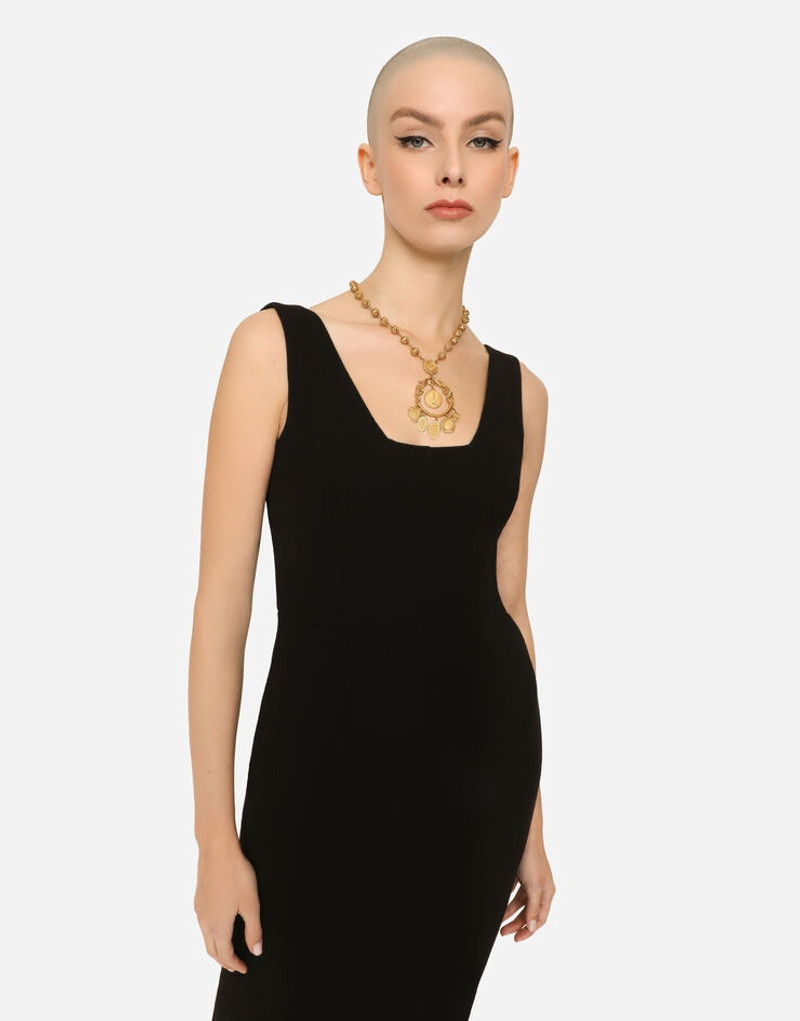 Wool crepe midi dress 4