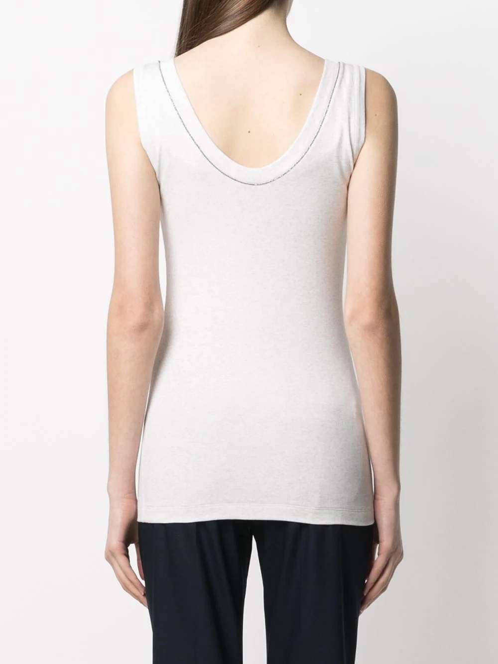 contrast-trim tank top - 4