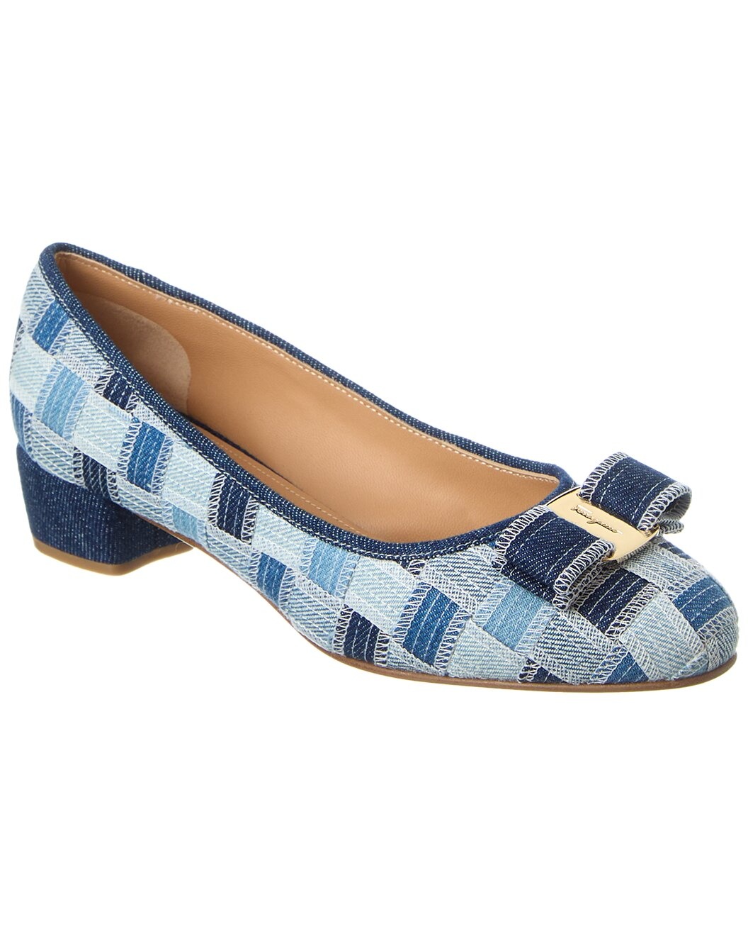 Ferragamo Varina Denim Pump - 1
