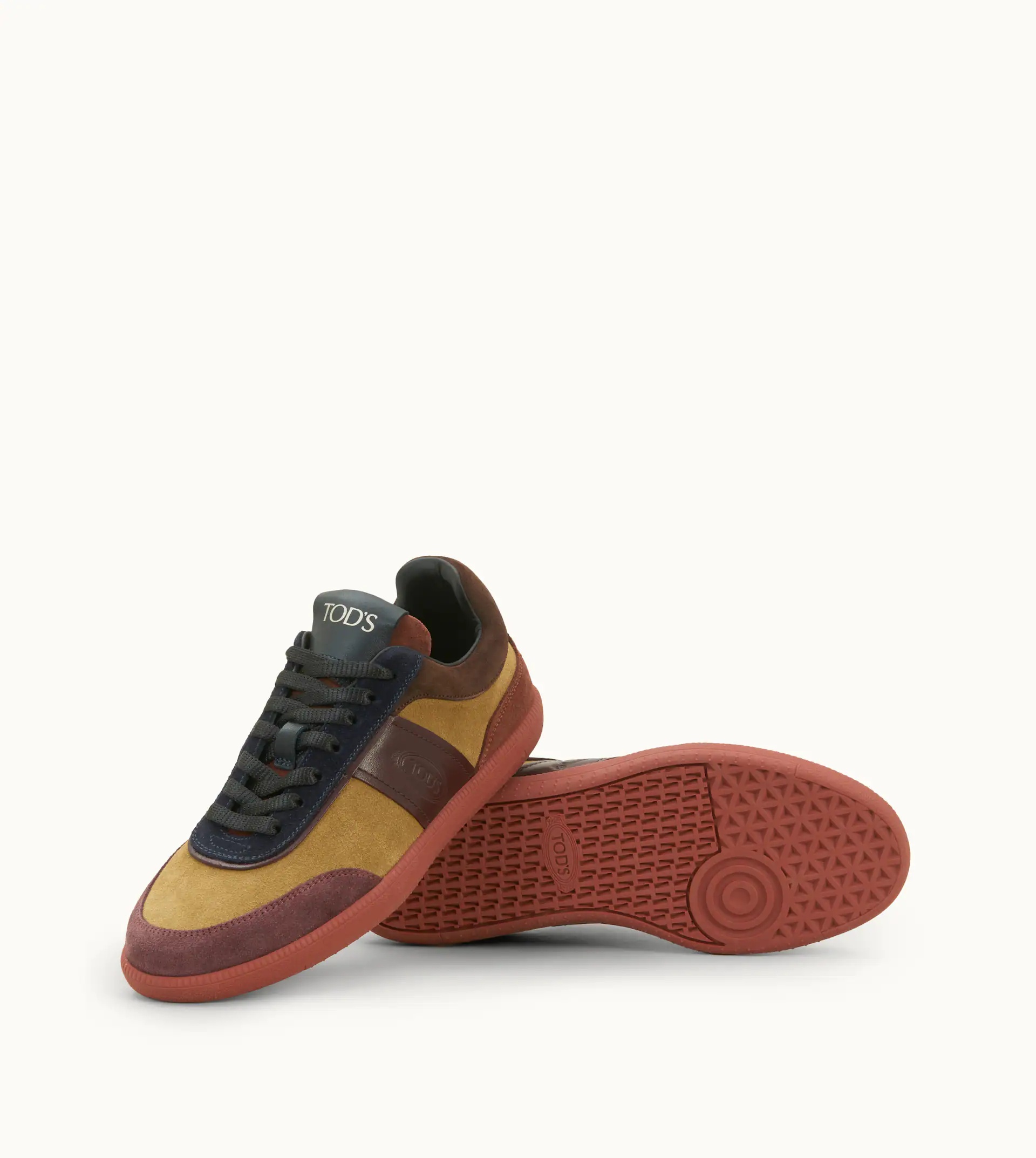 TOD'S TABS SNEAKERS IN SUEDE - BROWN, YELLOW, ORANGE - 5