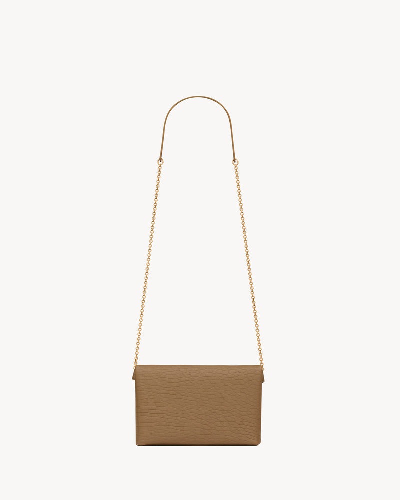 SAINT LAURENT CASSANDRE CHAIN CLUTCH IN LAMBSKIN outlook