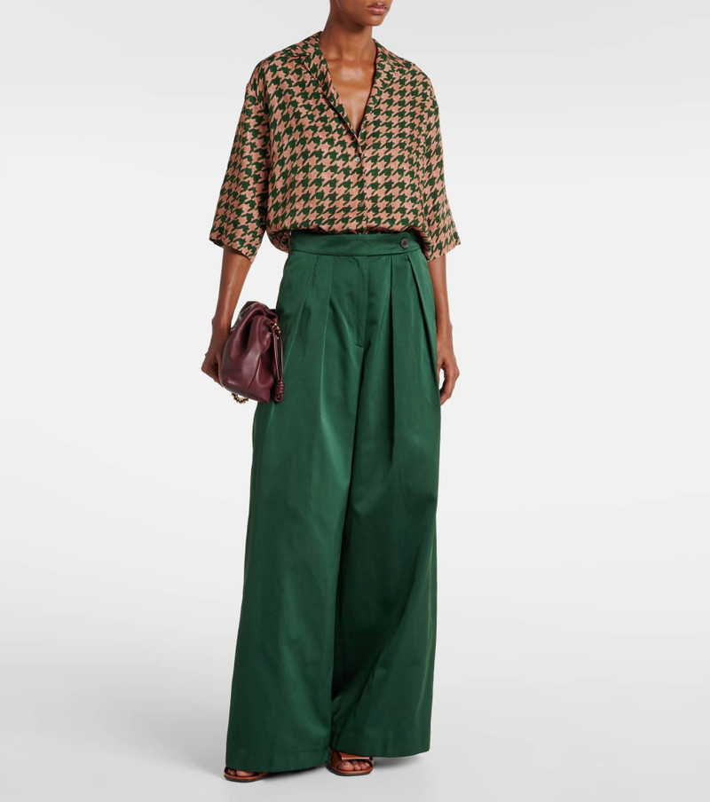 Dries Van Noten Houndstooth satin shirt outlook