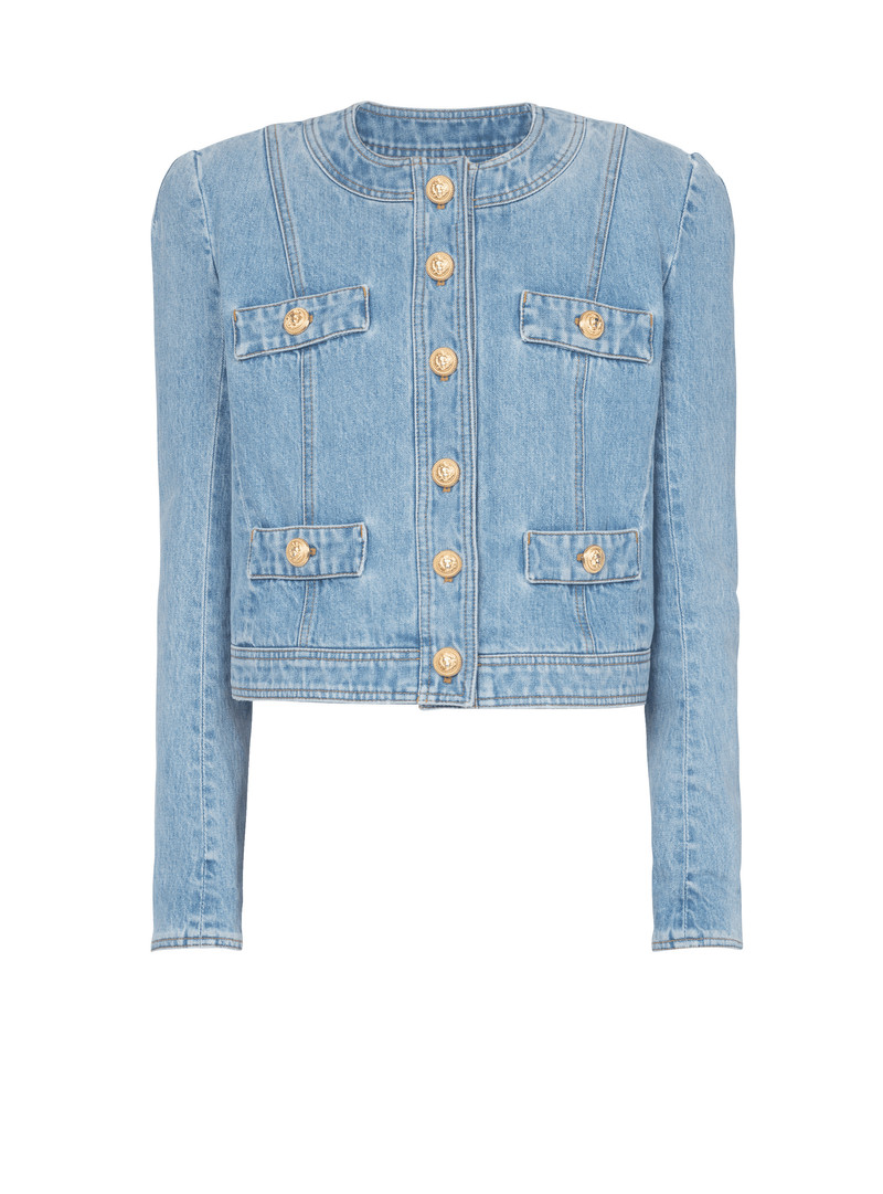 Cropped denim jacket 1