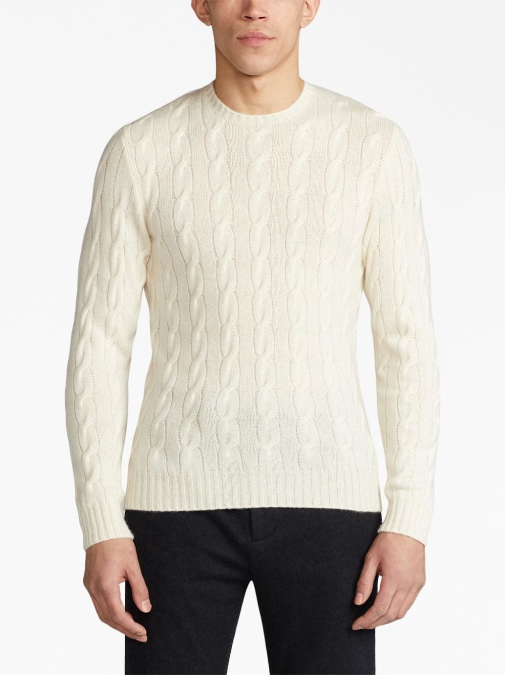 cable-knit cashmere jumper - 3