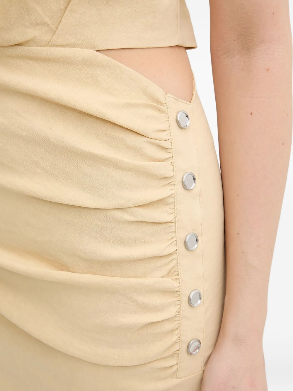 cut-out button-detail midi dress - 5
