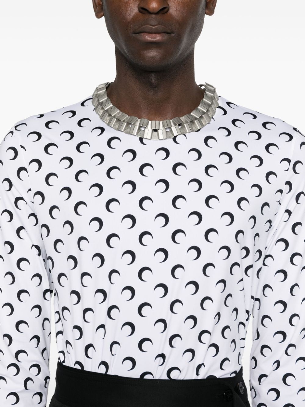 crescent moon-print T-shirt - 5