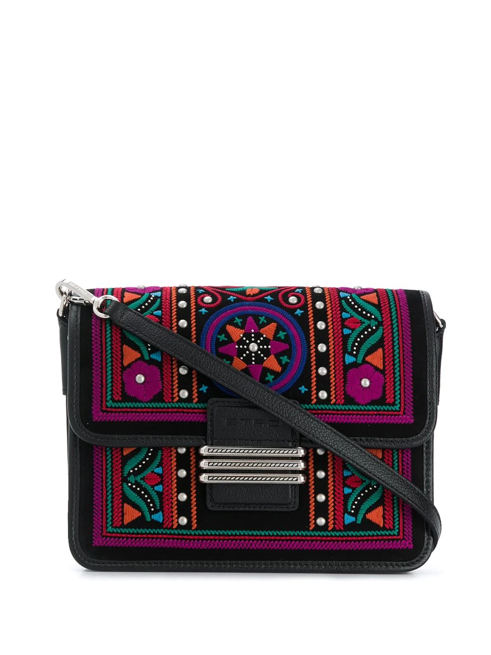 embroidered design shoulder bag - 6