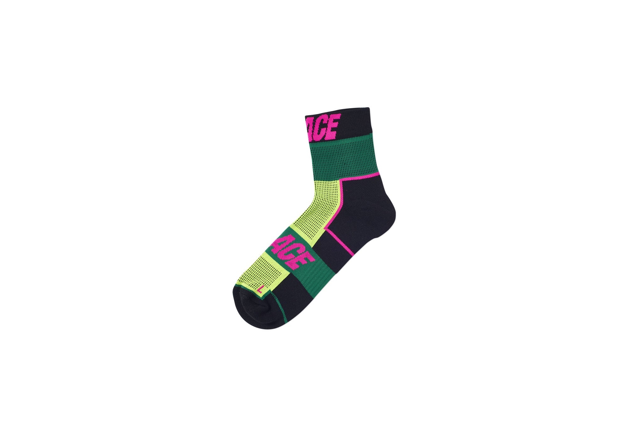 P-TECH SOCK BLACK / YELLOW / GREEN - 1