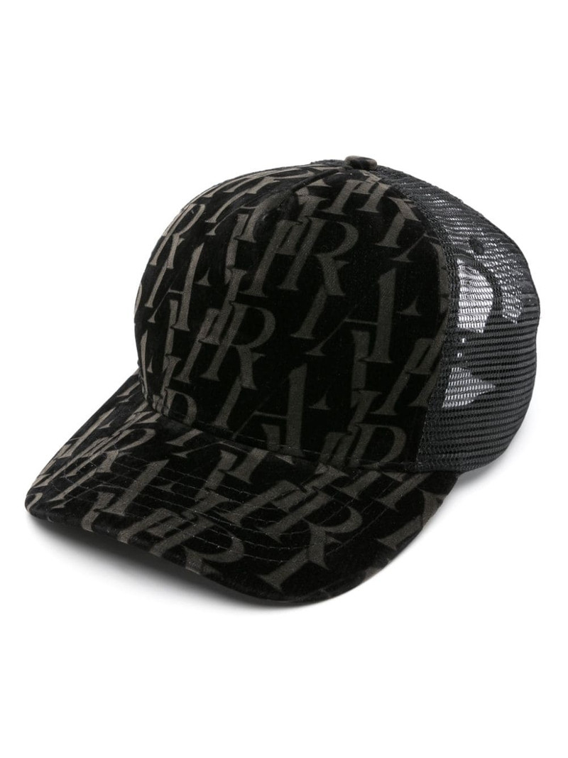 monogram velvet baseball cap 1