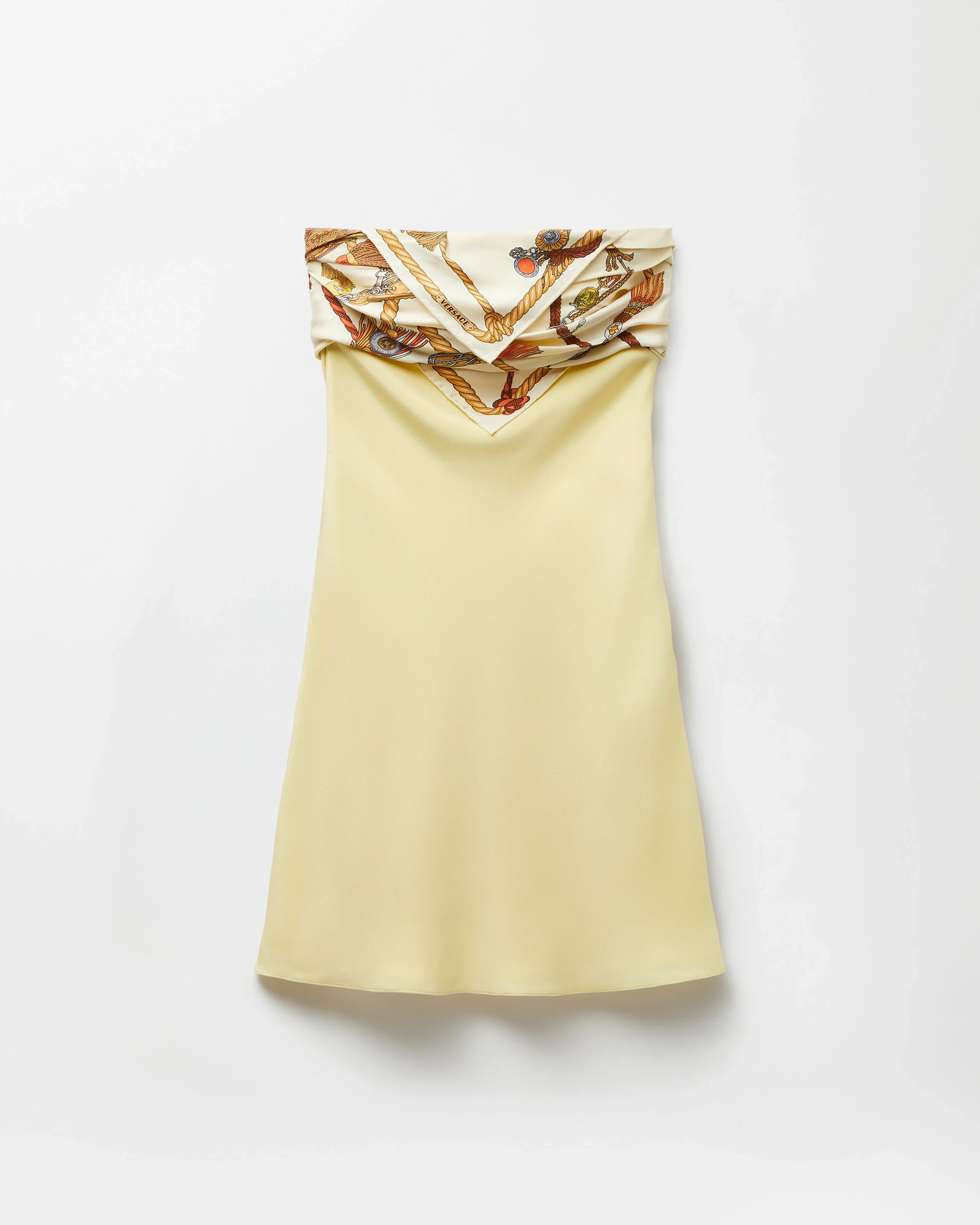 Silk Crepe Marocain Strapless Mini Dress - 1
