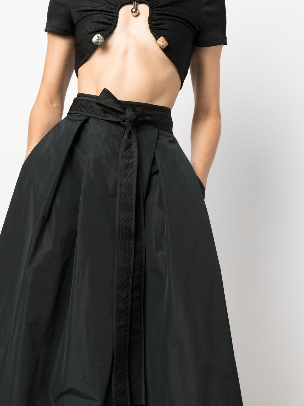 Nocepesca pleated maxi skirt - 5