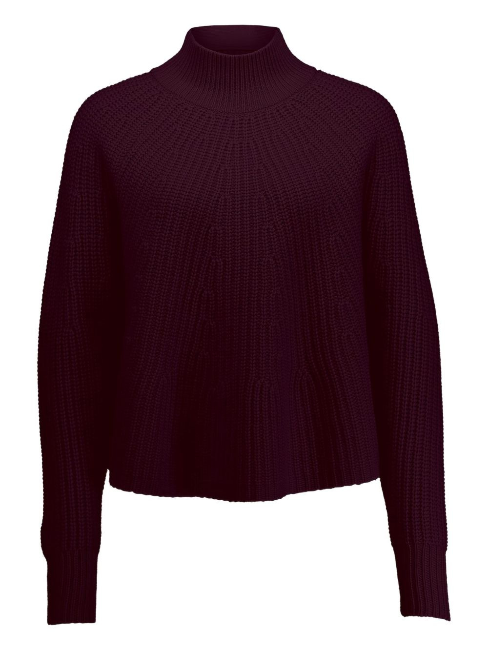 high-neck rib-knit sweater - 1