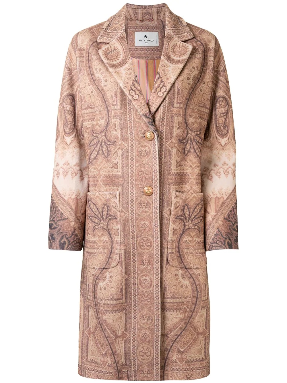 paisley-print coat - 1