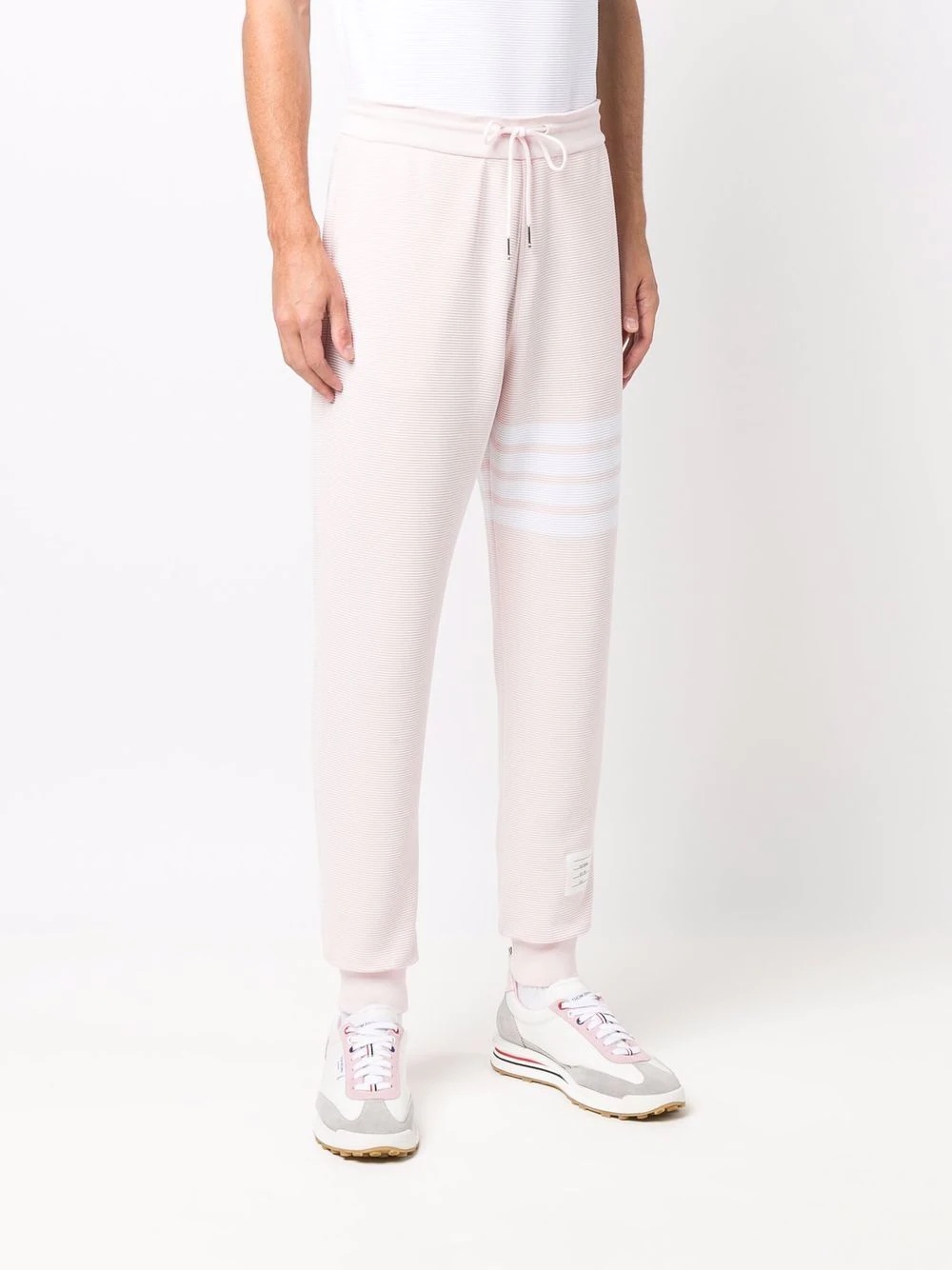 Ottoman rib 4-Bar stripe track pants - 3