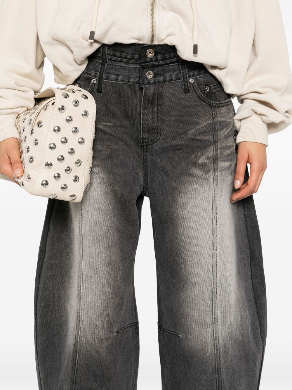Ballon shaped layered jeans - 5