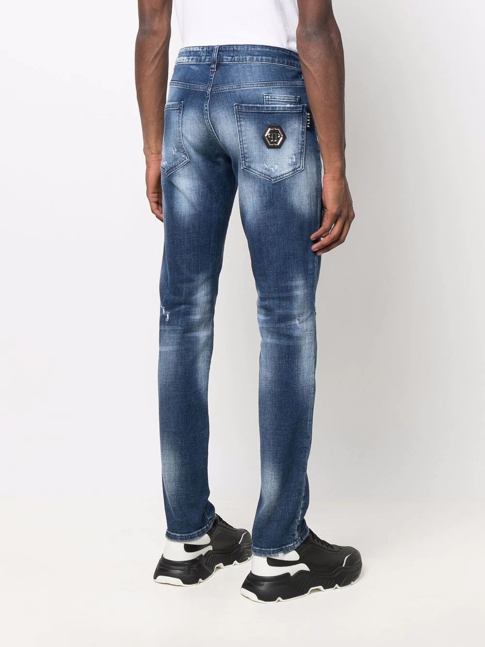 Super Straight distressed denim jeans - 4