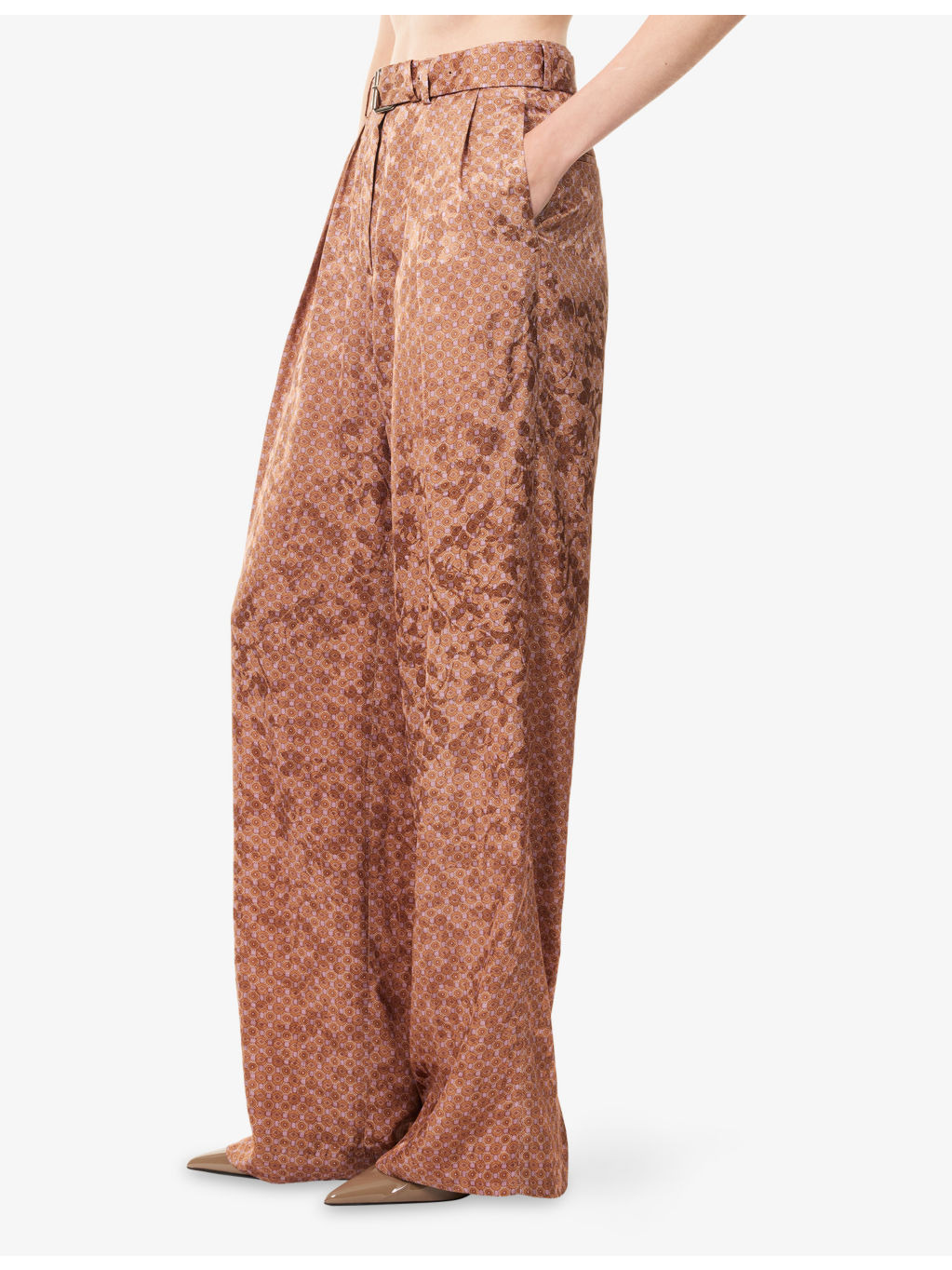 Peaches Wide-Leg Satin Trousers - 3