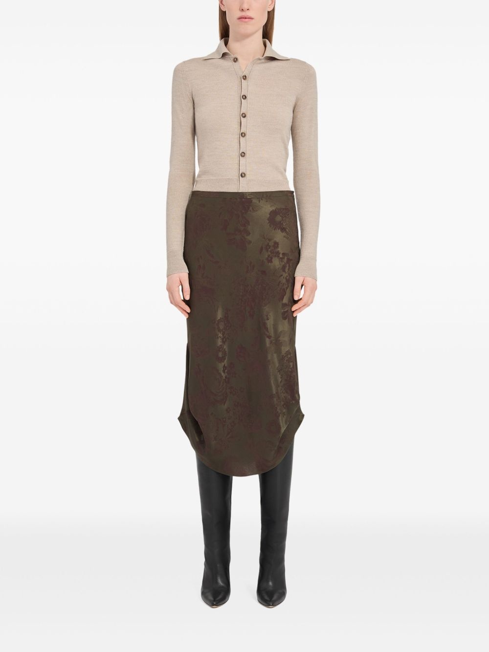 jacquard midi skirt - 2