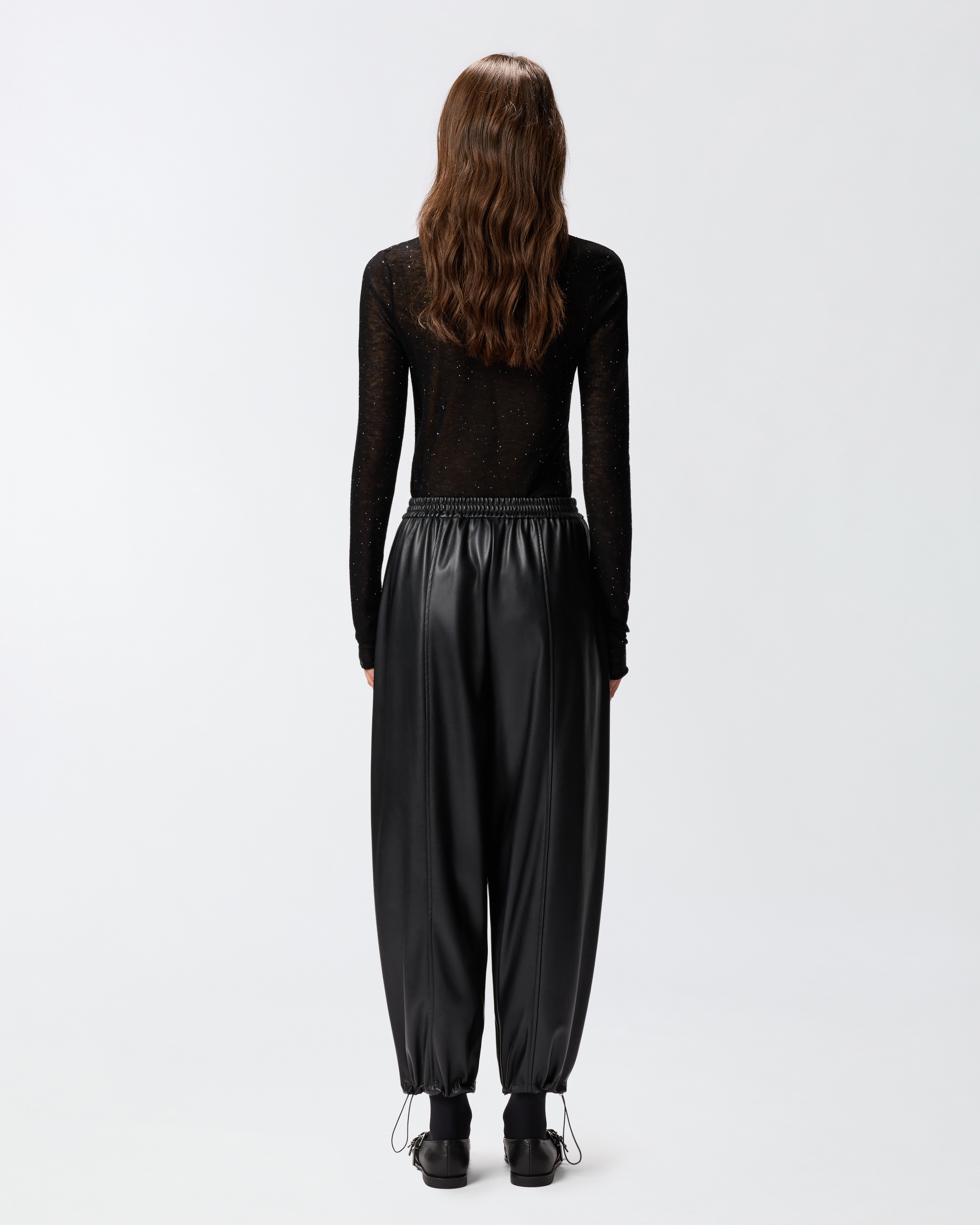 FAUX LEATHER BALLOON TROUSERS - 4