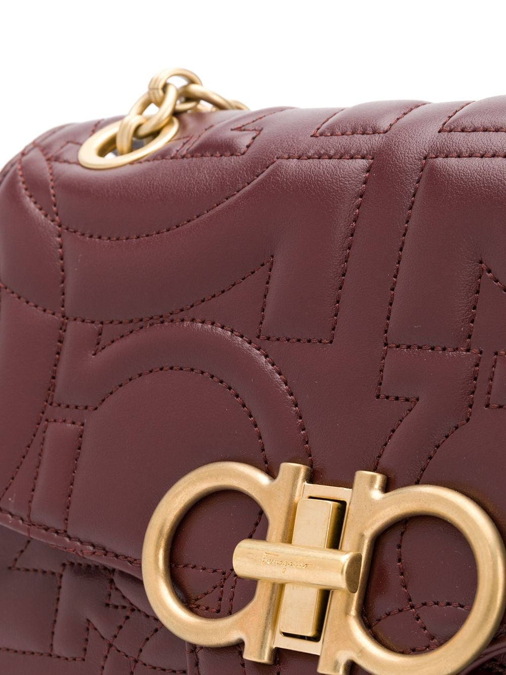 Gancini quilted leather crossbody bag - 4