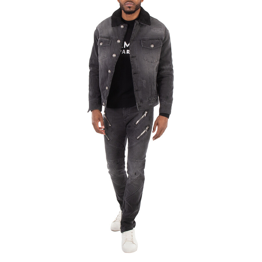 Balmain Shearling-Lining Denim Jacket - 3