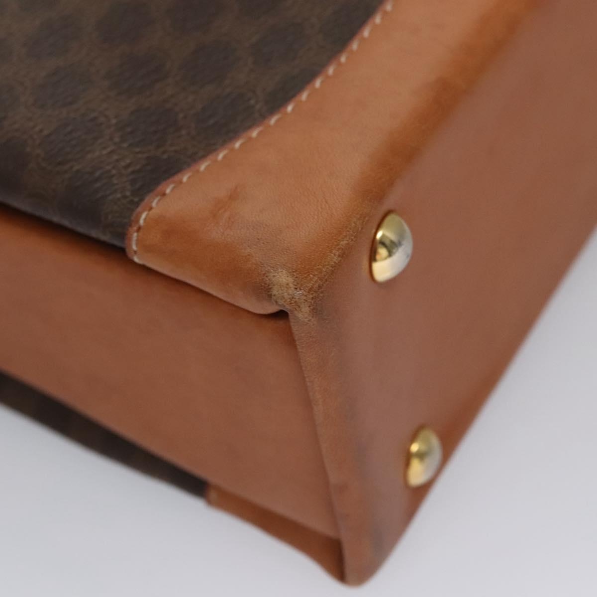 CELINE Macadam Canvas Business Bag Pvc Leather Brown Gold - 14
