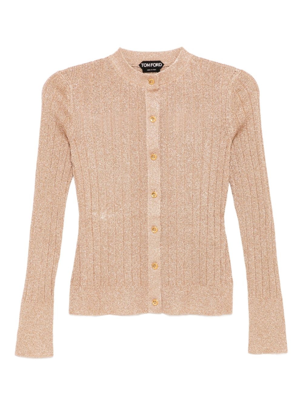 metallic-threading cardigan - 1