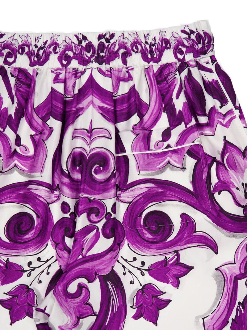Majolica-print palazzo pants 4