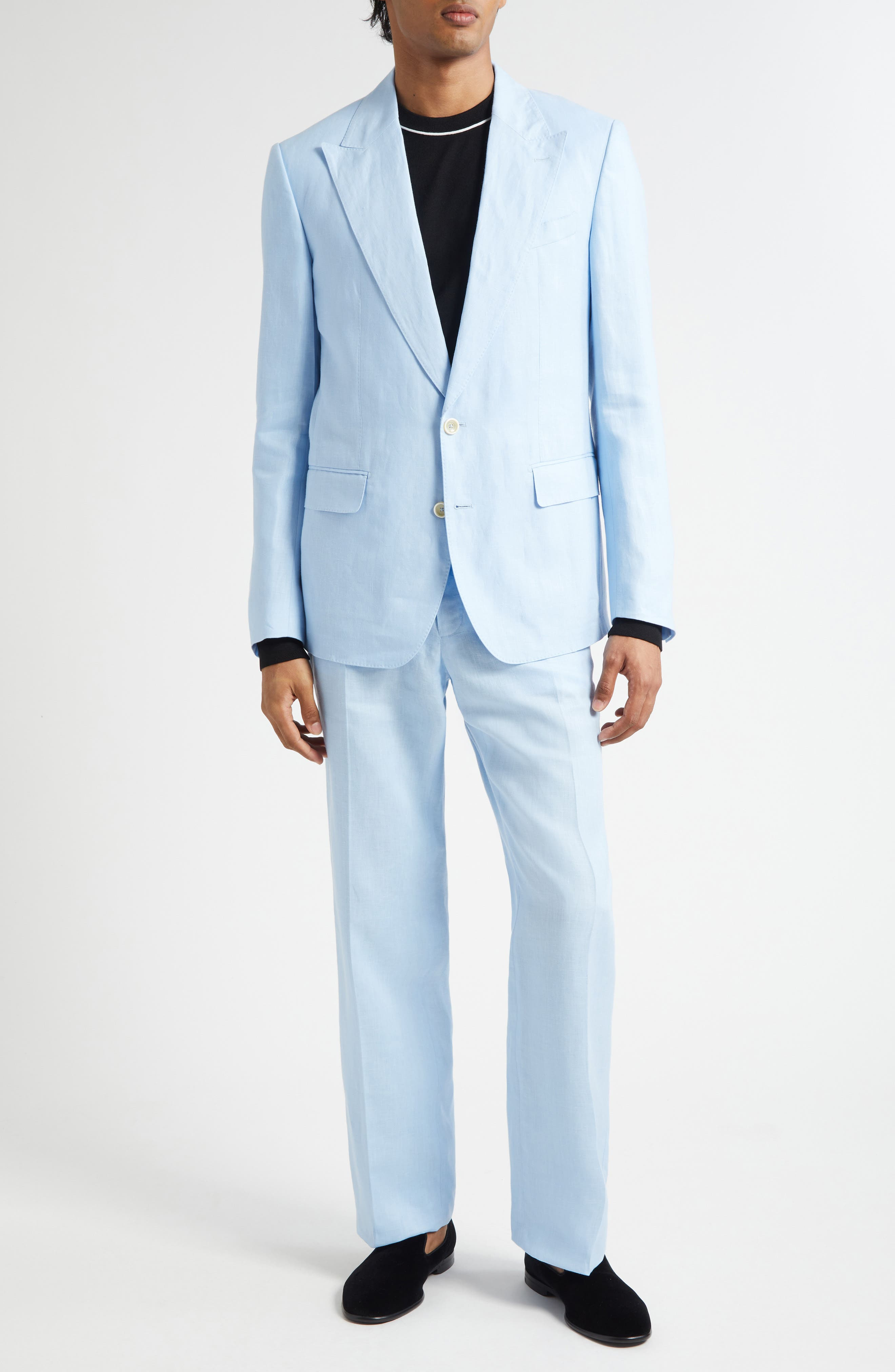 Dolce&Gabbana Sicilia Fit Linen Sport Coat in B1581 Azzurro at Nordstrom - 2