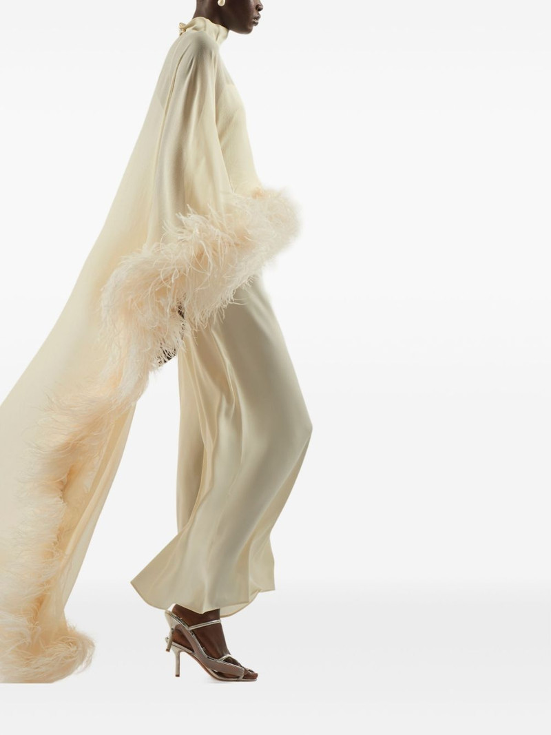 feather-embellishment maxi dress 4