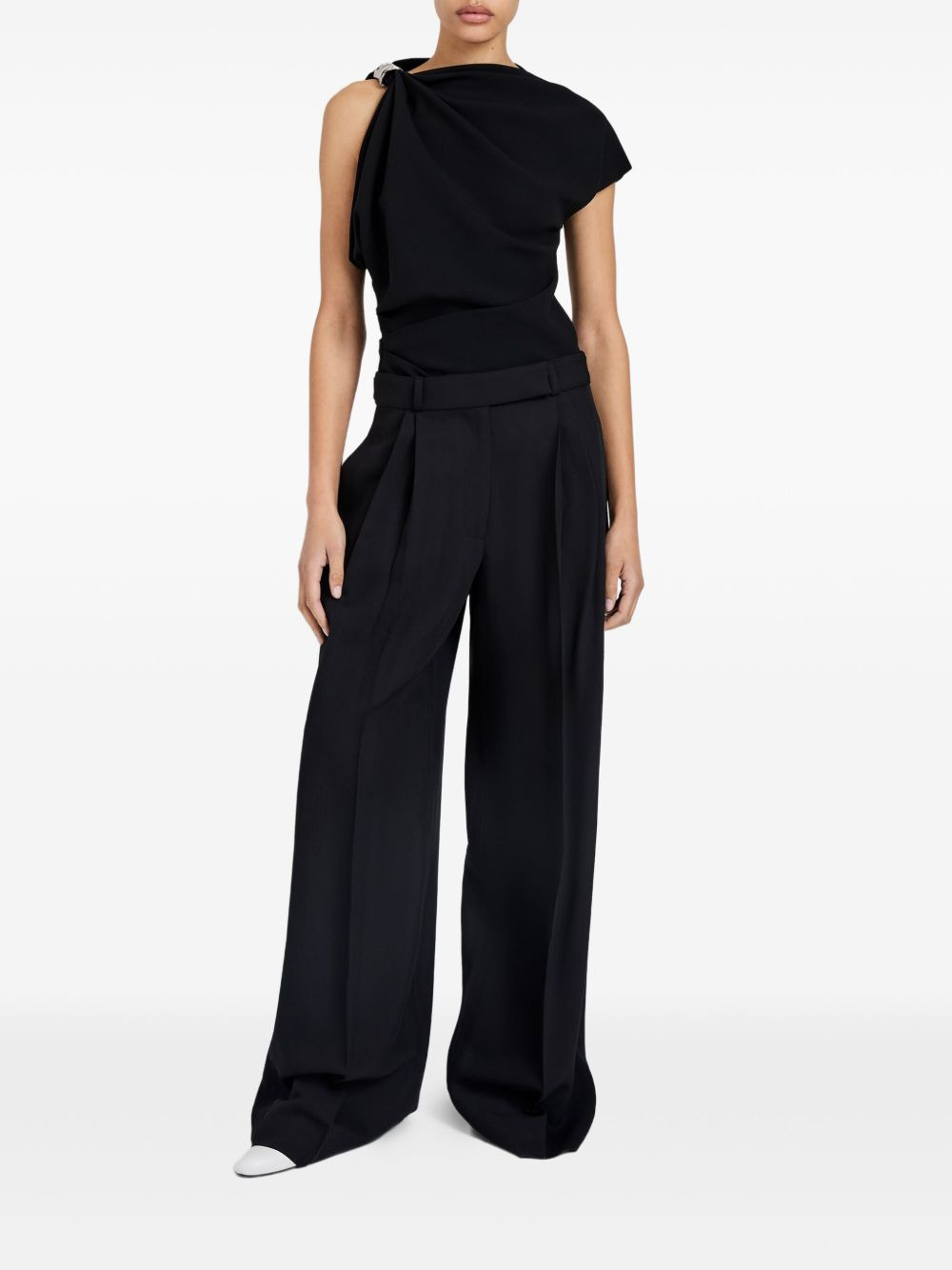 pleated palazzo pants - 2