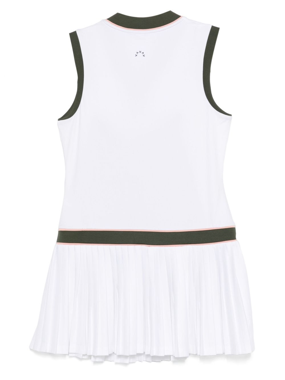 pleated V-neck mini dress - 2