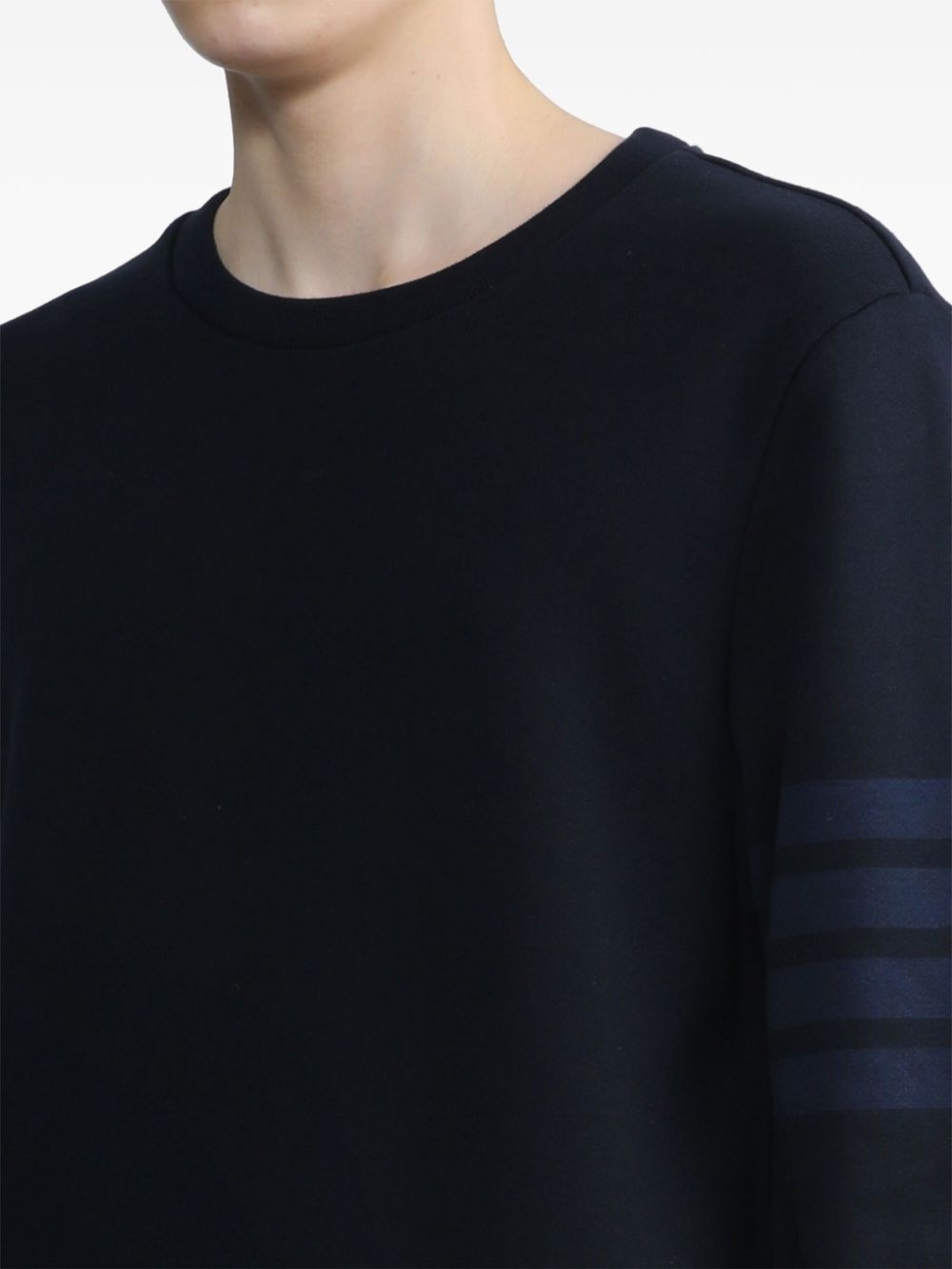 4-Bar crew-neck loopback-cotton sweatshirt - 5
