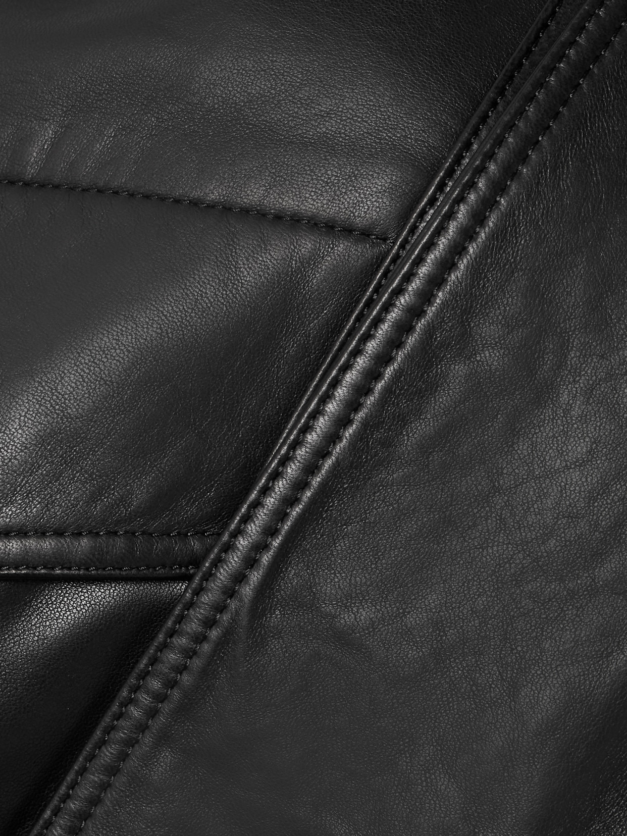 Ariste Oversized Paneled Leather Jacket - 6