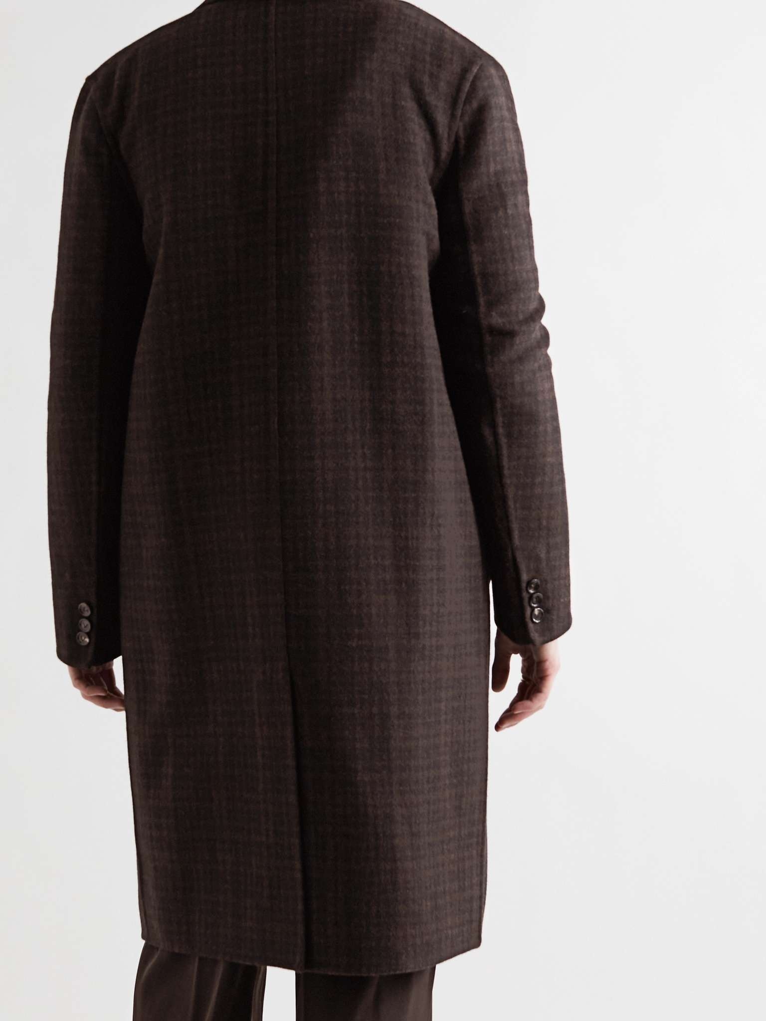 Oversized Checked Double-Faced Wool-Blend Coat - 4