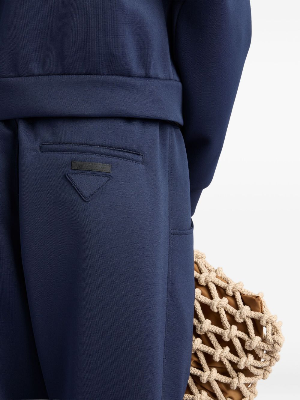 triangle-logo drawstring-waistband trousers - 5