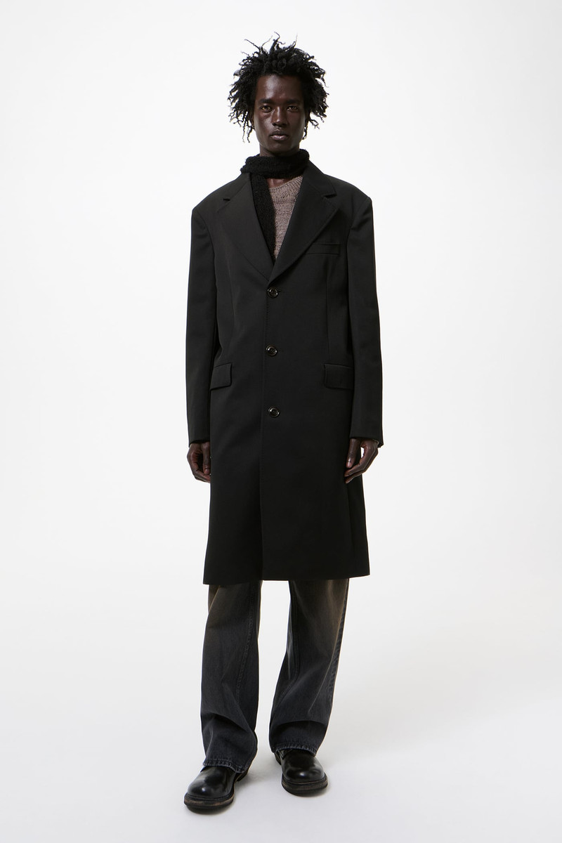 Our Legacy Dolphin Coat Coarse Black Gabardine outlook