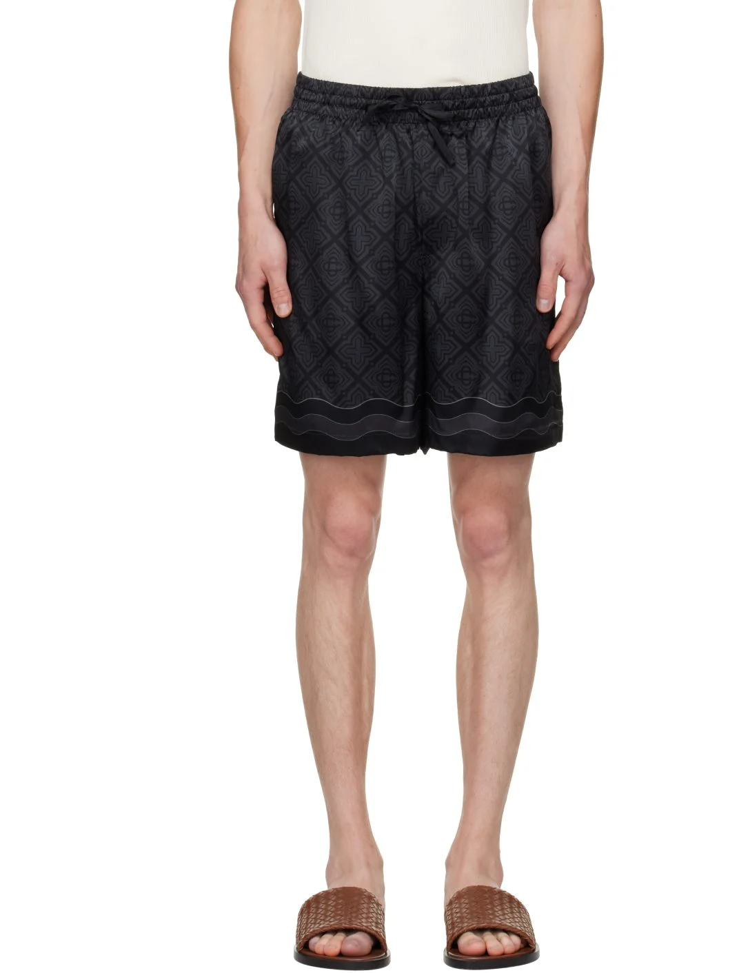 Black Silk Shorts - 1