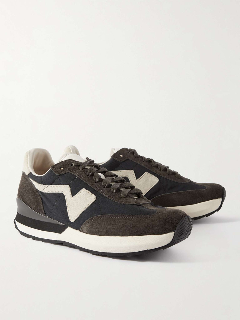 FKT Runner Suede and Leather-Trimmed Nylon-Blend Sneakers 4