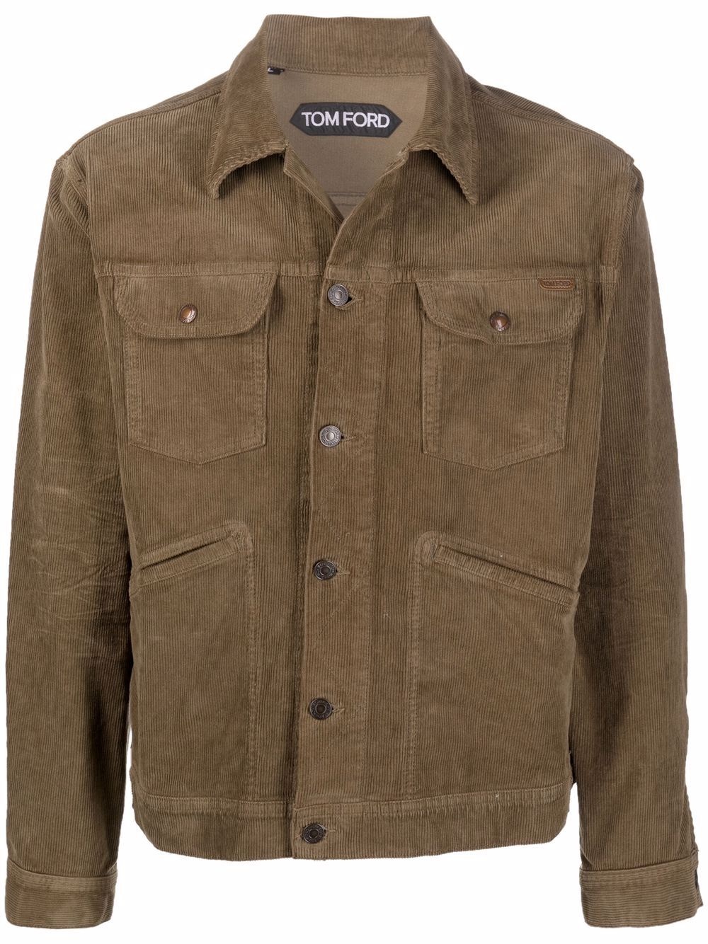 fitted corduroy jacket - 1