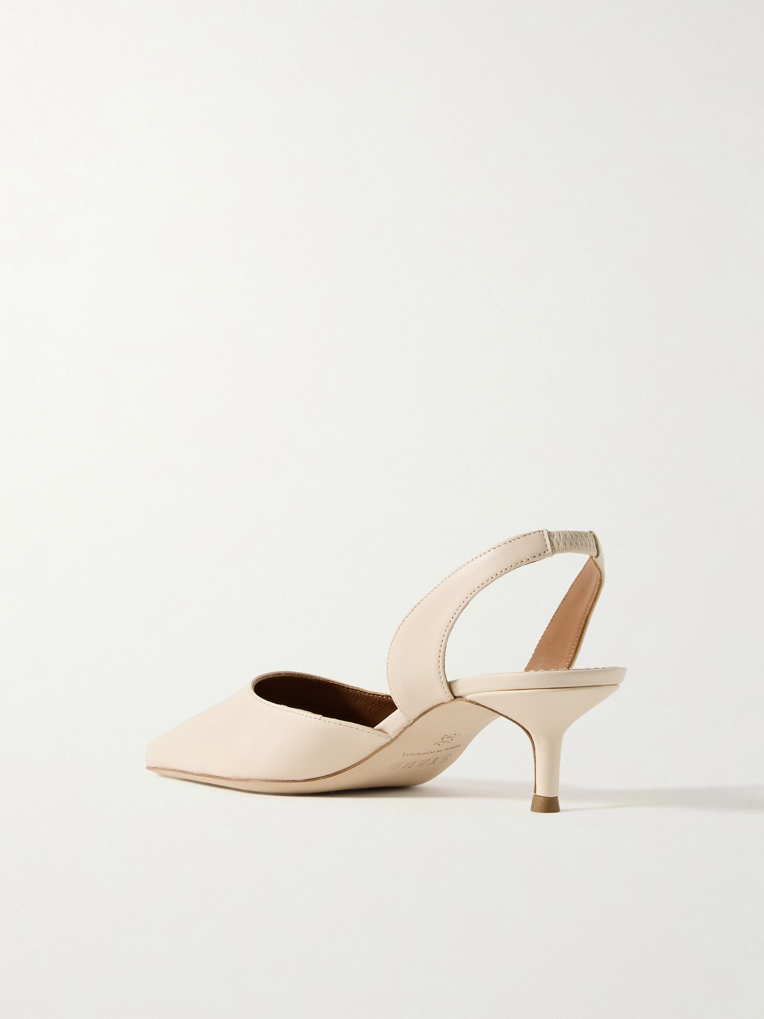 Sebastian leather slingback pumps Ivory - 3