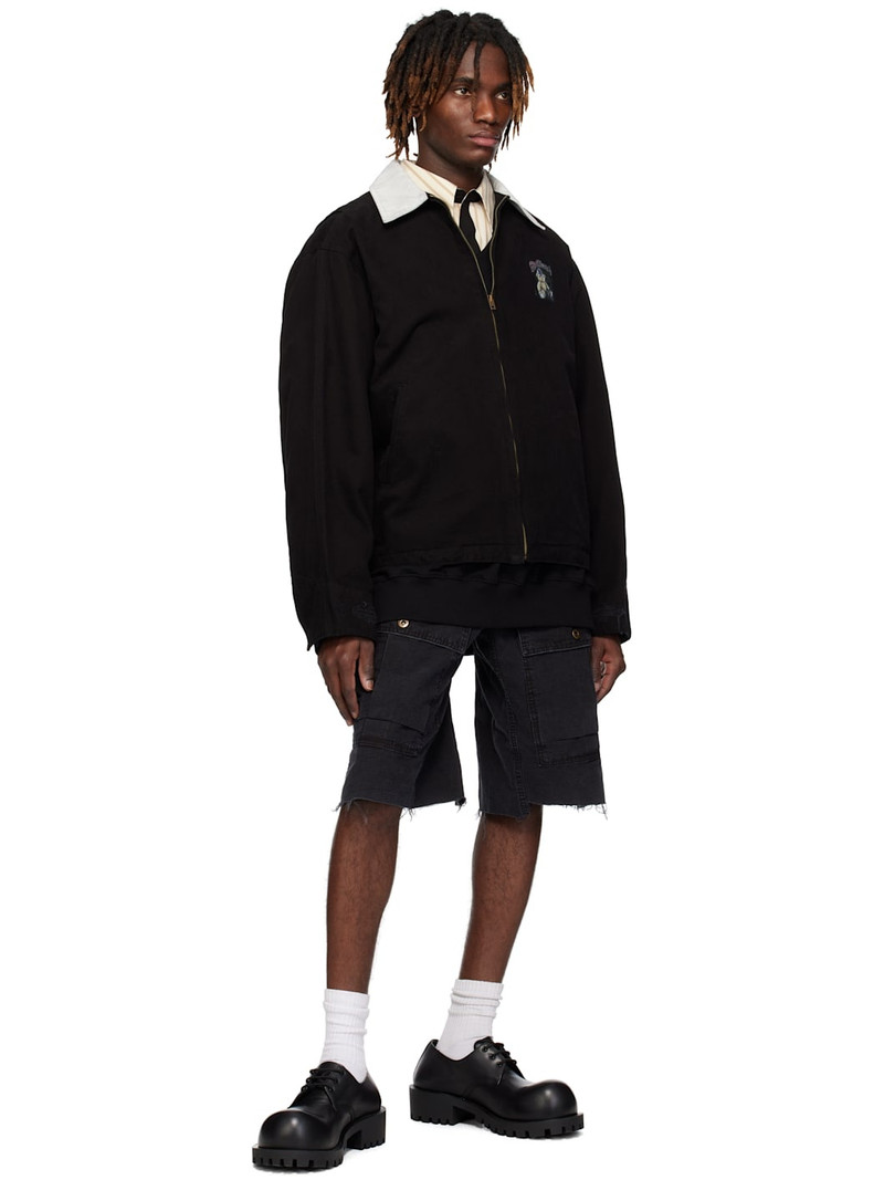 We11done Black Punk Teddy Work Jacket outlook