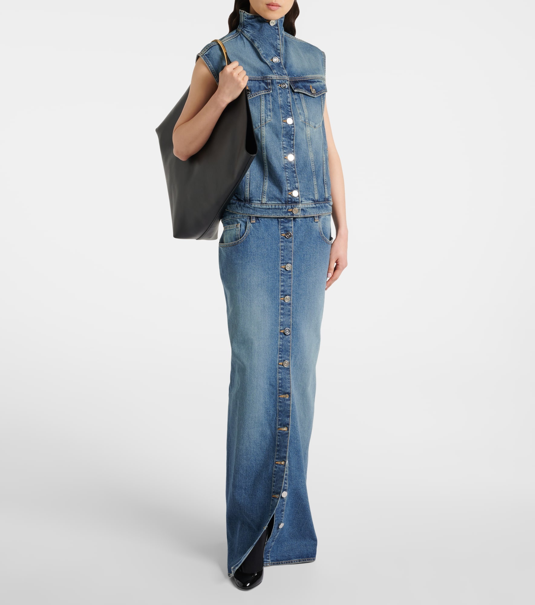 Denim maxi skirt - 2