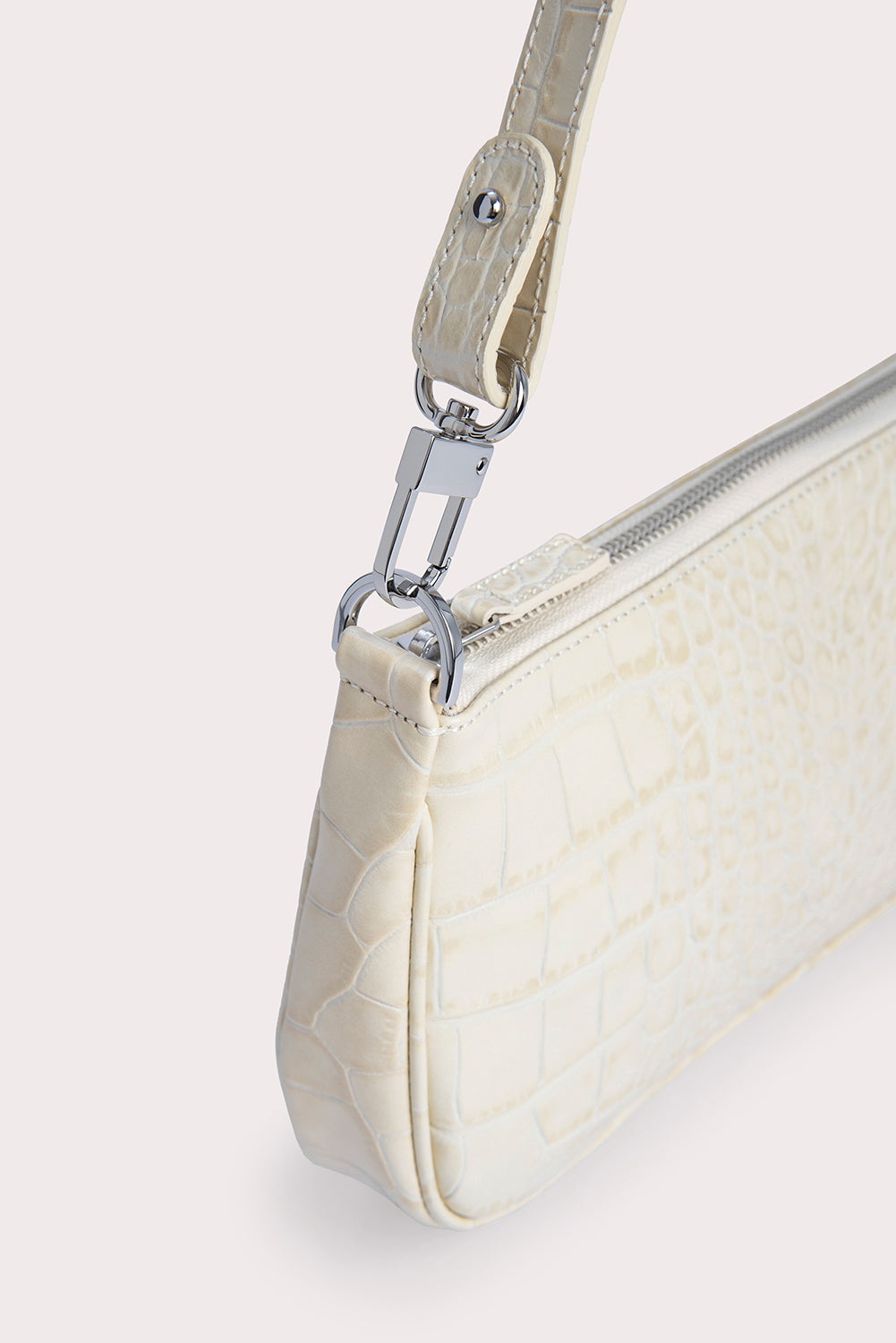 Rachel Cream Croco Embossed Leather - 4