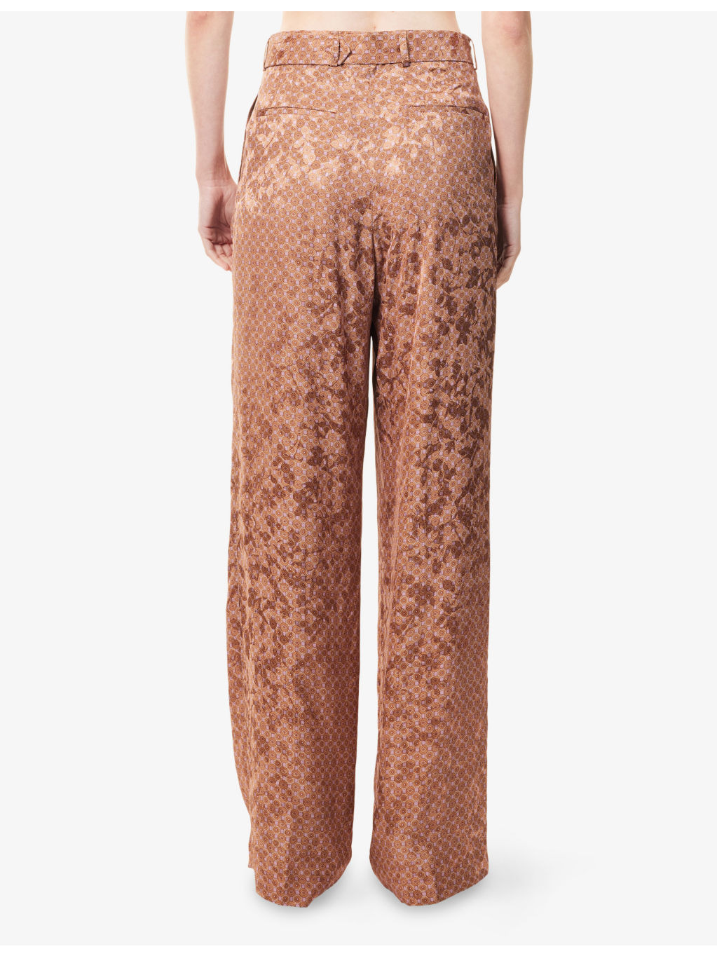 Peaches Wide-Leg Satin Trousers - 4