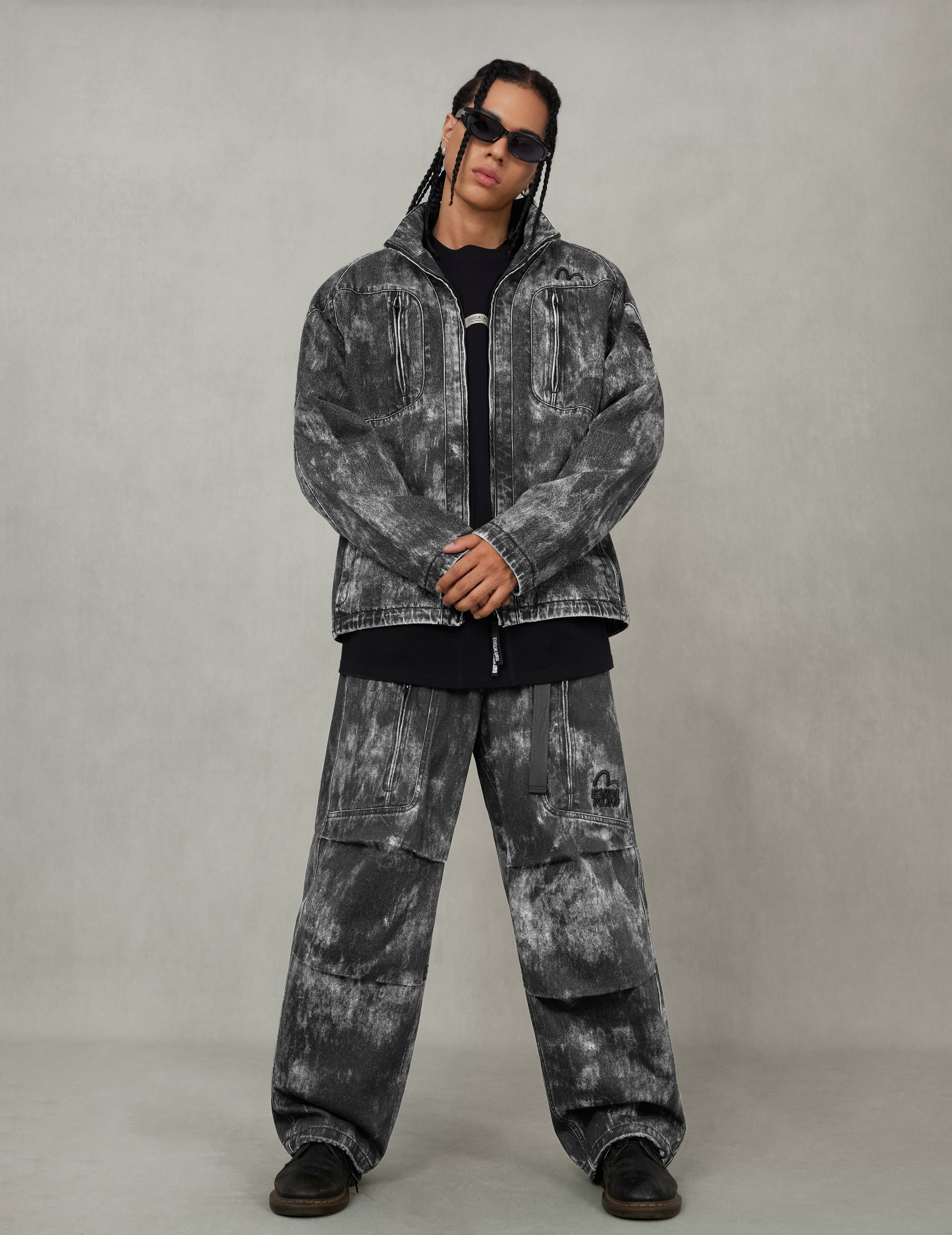 Hand Painted Allover Print Regular Fit Jacket - 7