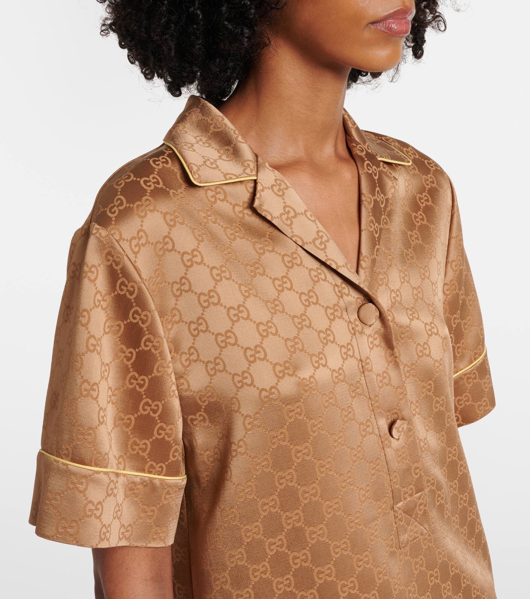 GG satin blouse - 4